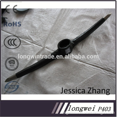 steel hand digging pickaxe and mattock P403